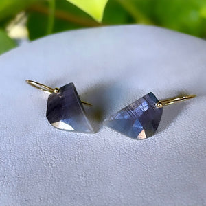Geo gray sapphire earrings-serena kojimoto studio