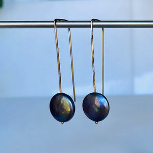 U earrings in peacock pearls-serena kojimoto studio