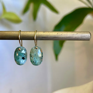 Petite ovals mint kyanite earrings-serena kojimoto studio