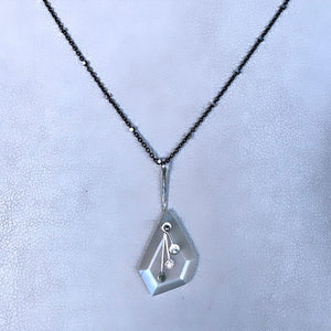 Pendulum dots small geo moonstone necklace-serena kojimoto studio