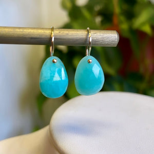 Midi egg Amazonite earrings-serena kojimoto studio