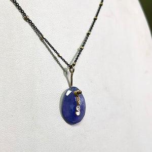 Pendulum dots tanzanite necklace-serena kojimoto studio