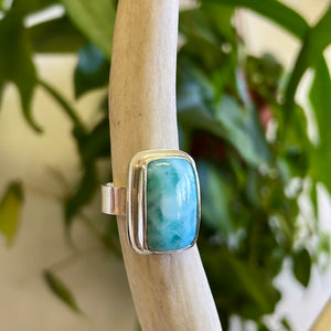 Larimar rectangle ring-serena kojimoto studio