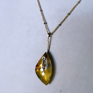 Pendulum dots curve dendritic quartz necklace-serena kojimoto studio