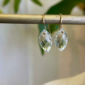 Petite puff marquis green amethyst earrings-serena kojimoto studio