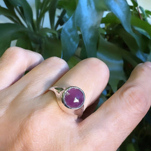 Round top purple sapphire ring-serena kojimoto studio