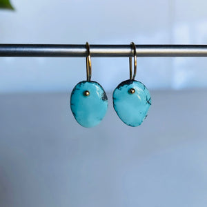 Petites blur turquoise earrings-serena kojimoto studio