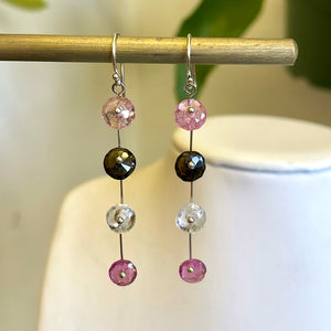 Step Ladder Tourmalines earrings-serena kojimoto studio