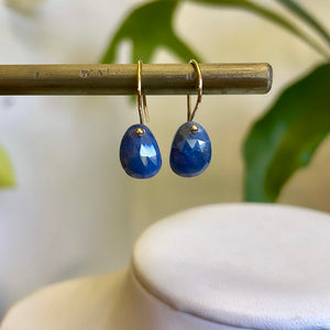 Petite rosecut sapphire earrings-serena kojimoto studio