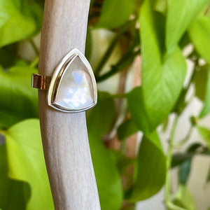 Triangle mother of pearl ring-serena kojimoto studio