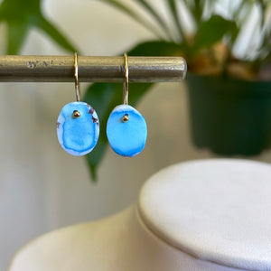 Petite lavender turquoise slices earrings-serena kojimoto studio