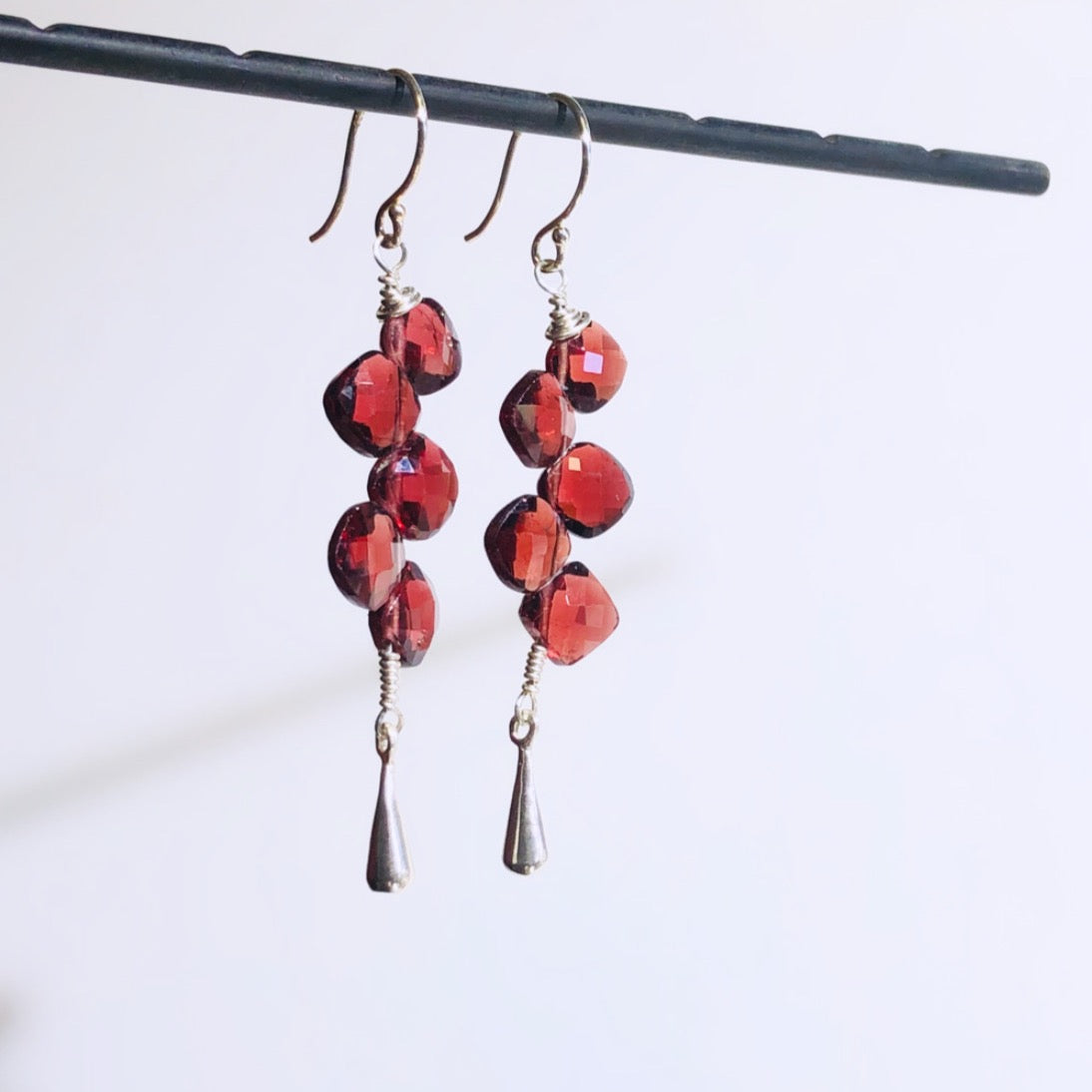 stack tassel gemstone earrings-serena kojimoto studio