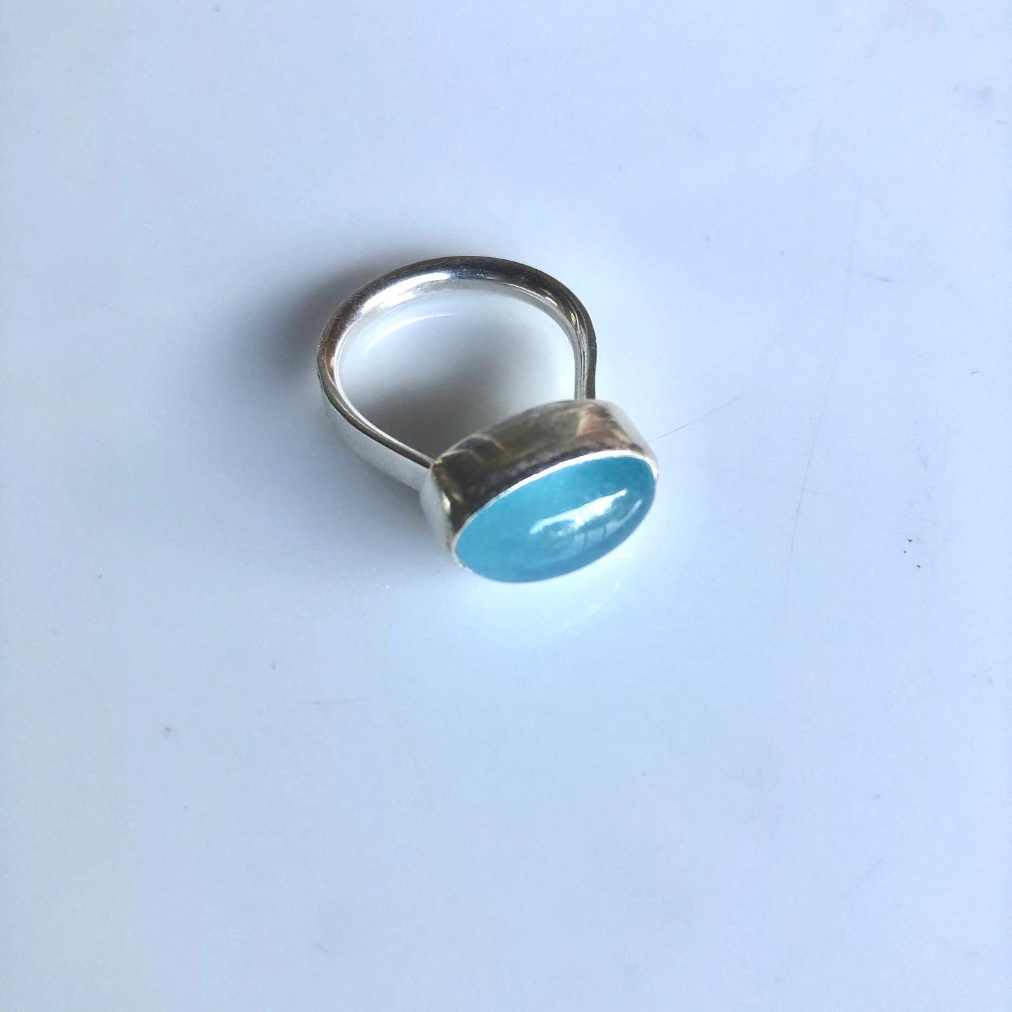 oval top aquamarine ring-serena kojimoto studio
