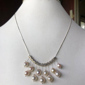 multi pivot baroque white pearls necklace-serena kojimoto studio