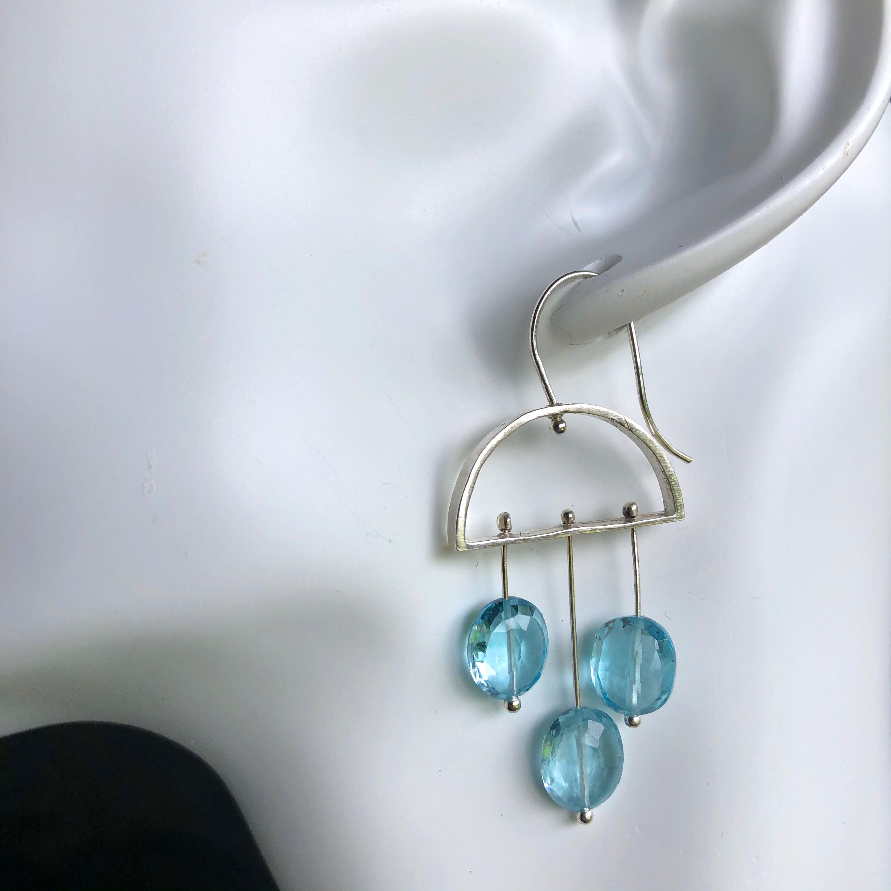 raincloud gemstone earrings-serena kojimoto studio