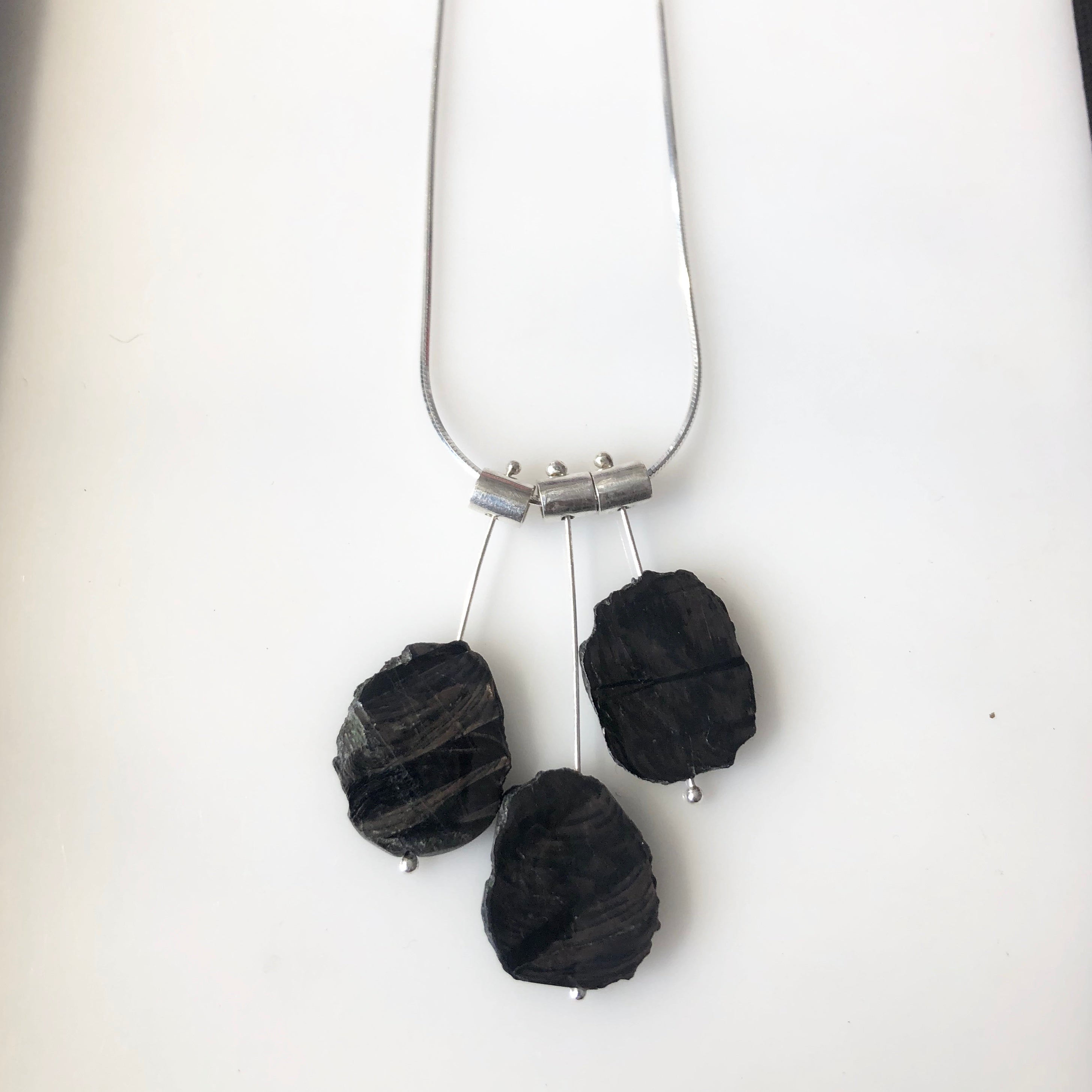 3 Petal Pivot stone necklace-serena kojimoto studio