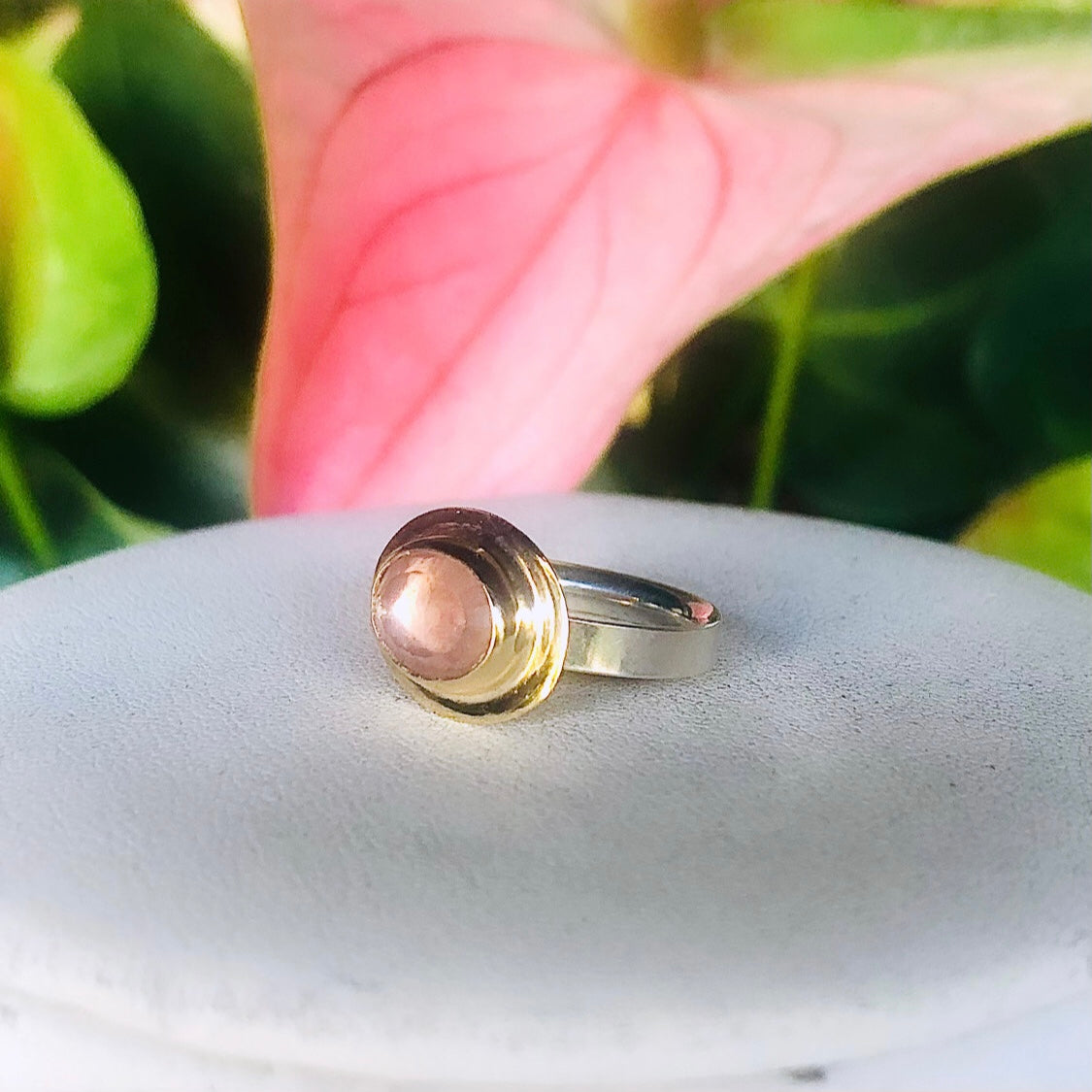 Little Hat ring with pink sapphire-serena kojimoto studio