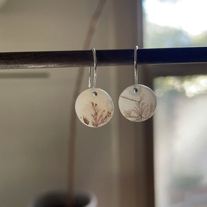 delicate tops dendritic agates earrings-serena kojimoto studio