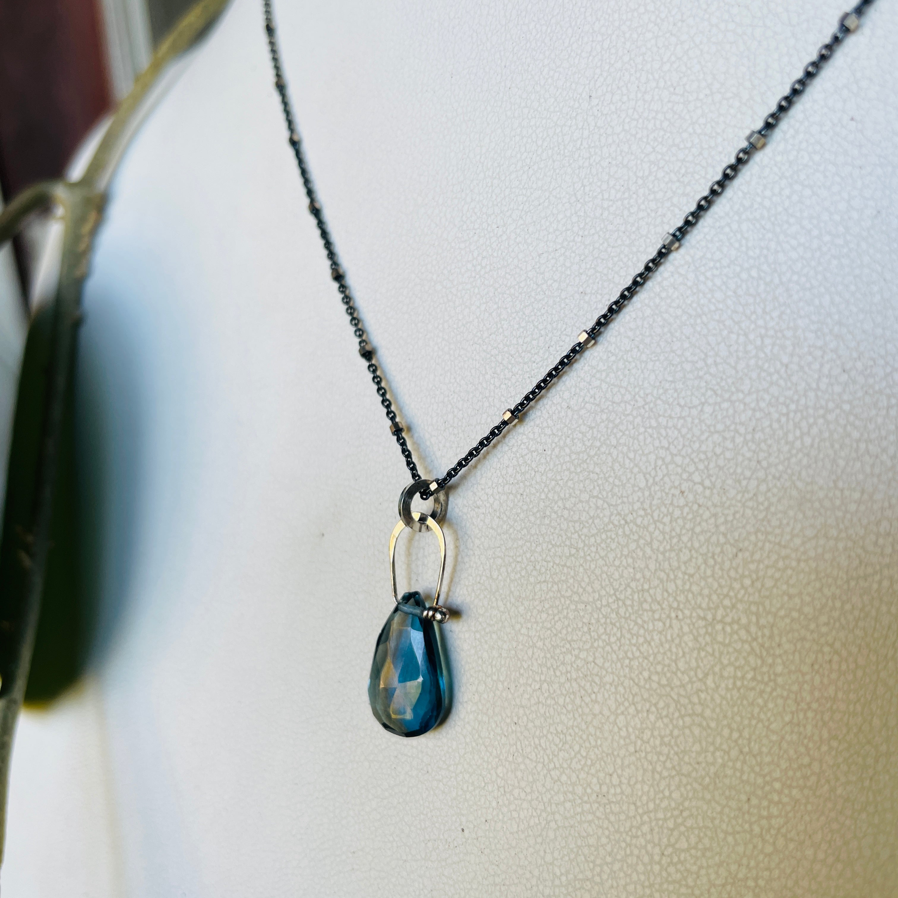 London blue topaz pendant necklace by Margaret Solow | Finematter