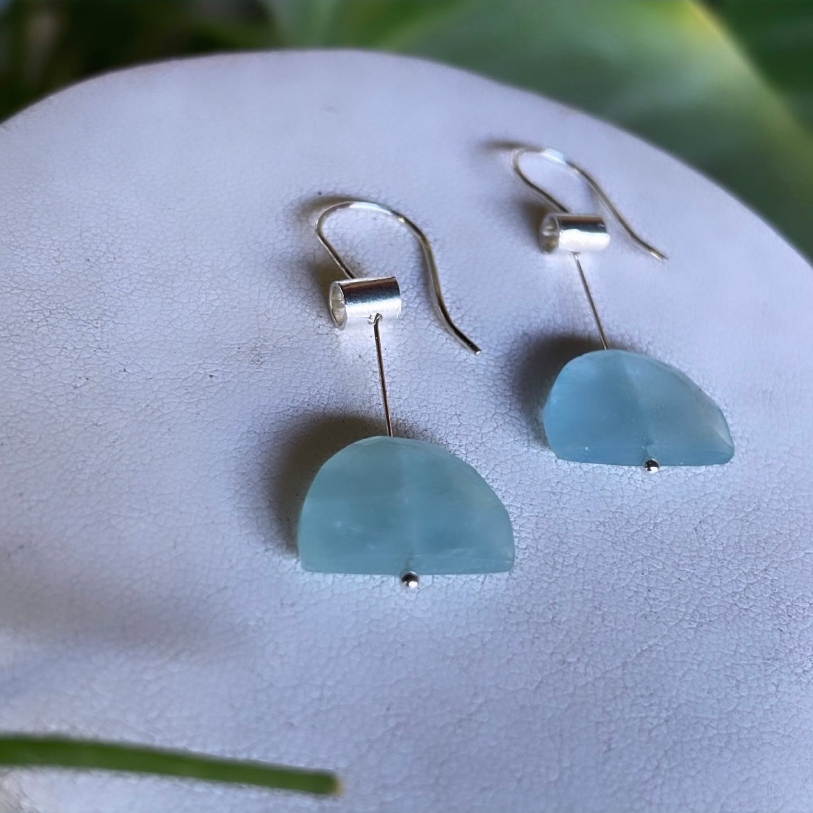 Pivot Umbrella aquamarines earrings-serena kojimoto studio