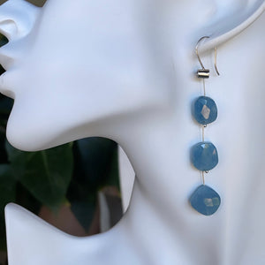 Triple pivot aquamarine earrings-serena kojimoto studio