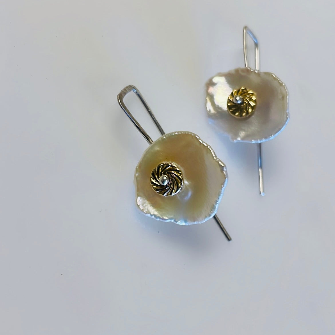 Pinwheel pearl earrings-serena kojimoto studio