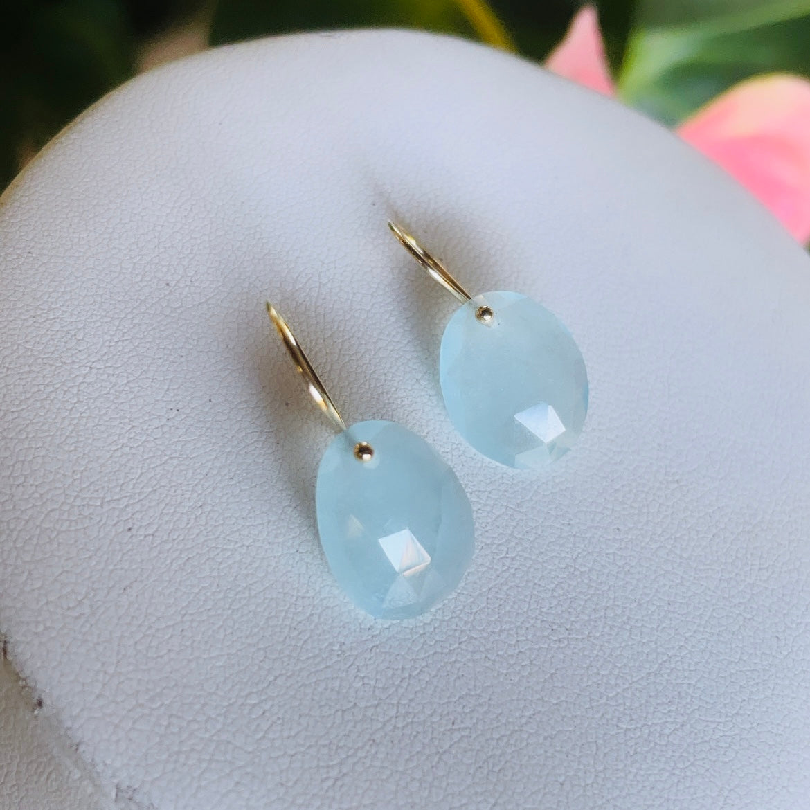 Midi rose cut aquamarines earrings-serena kojimoto studio